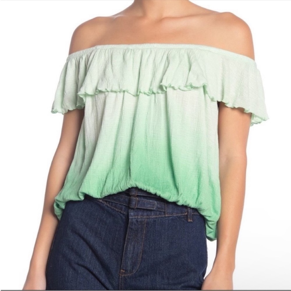 Free People Cora Lee Ombré Off The Shoulder Top New with Tags Size XS